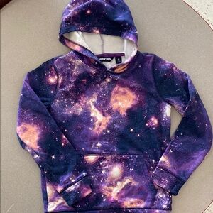 Lands' End Kids Galaxy Hoodie - Purple and pink like new